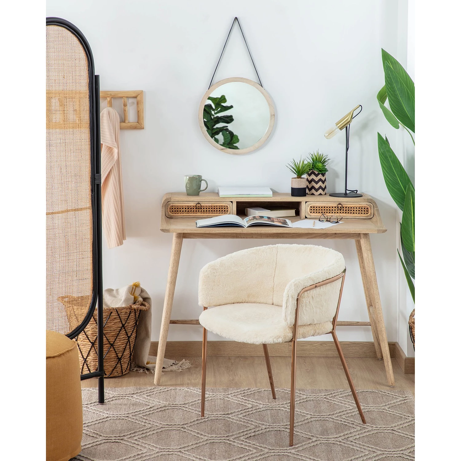 Top Square Tapis en laine Sybil II - Laine / Nylon / Coton - Marron foncé 10 Top Square Tapis en laine Sybil II - Laine / Nylon / Coton - Marron foncé – Image 8