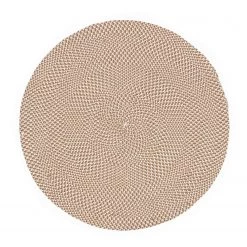 Top Square Tapis intérieur / extérieur Rodhe - Téréphtalate de polyéthylène - Beige - Diamètre : 100 cm