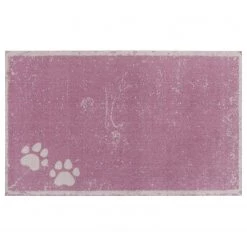 Hanse Home Tapis pour chien lavable Paws - Polyamide - Beige / Rose - 100 x 140 cm