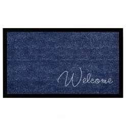Top Square Paillasson Welcome I - Polyamide - Bleu