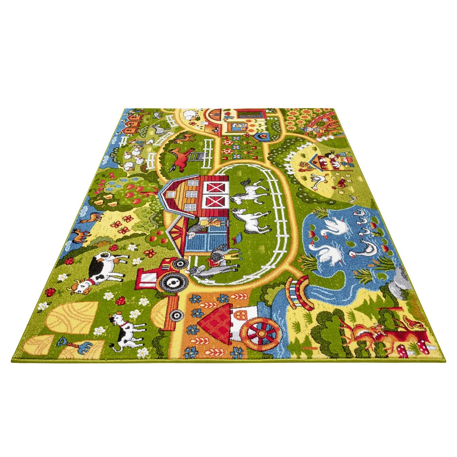 Hanse Home Tapis enfant / couloir Farm Living - Polypropylène thermobouclé -Vert 5 Hanse Home Tapis enfant / couloir Farm Living - Polypropylène thermobouclé -Vert – Image 3