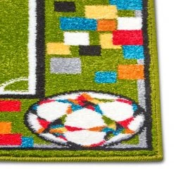 Hanse Home Tapis enfant Soccer Pitch - Polypropylène thermobouclé - Vert / Blanc - 200 x 290 cm -Tapis Soldes Boutique 1000360930 220726 050 DETAILS P000000001000360930