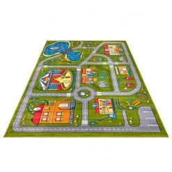 Hanse Home Tapis enfant Urban Street - Polypropylène thermobouclé -Vert - 200 x 290 cm -Tapis Soldes Boutique 1000360934 220726 030 DETAILS P000000001000360934