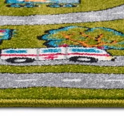 Hanse Home Tapis enfant Urban Street - Polypropylène thermobouclé -Vert - 200 x 290 cm -Tapis Soldes Boutique 1000360934 220726 060 DETAILS P000000001000360934