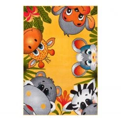 Hanse Home Tapis enfant / couloir Jungle Crew - Polypropylène thermobouclé - Vert / Jaune