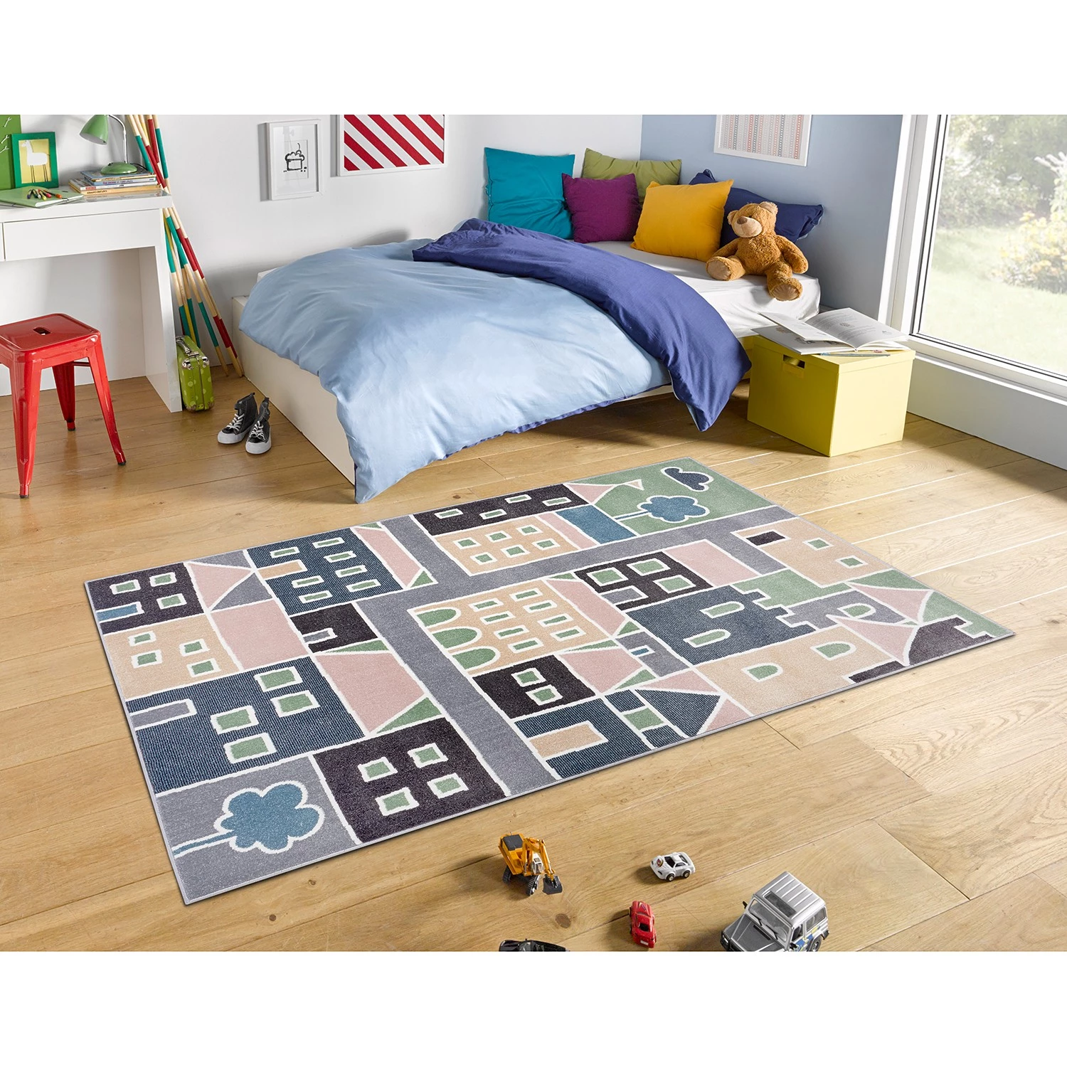 Hanse Home Tapis enfant Lovely City - Polypropylène thermobouclé - Multicolore - 120 x 170 cm 4 Hanse Home Tapis enfant Lovely City - Polypropylène thermobouclé - Multicolore - 120 x 170 cm – Image 2