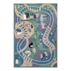 Hanse Home Tapis enfant / couloir Forest Route - Polypropylène thermobouclé - Multicolore