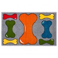 Hanse Home Tapis pour chien Bright Bones - Polypropylène thermobouclé - Gris