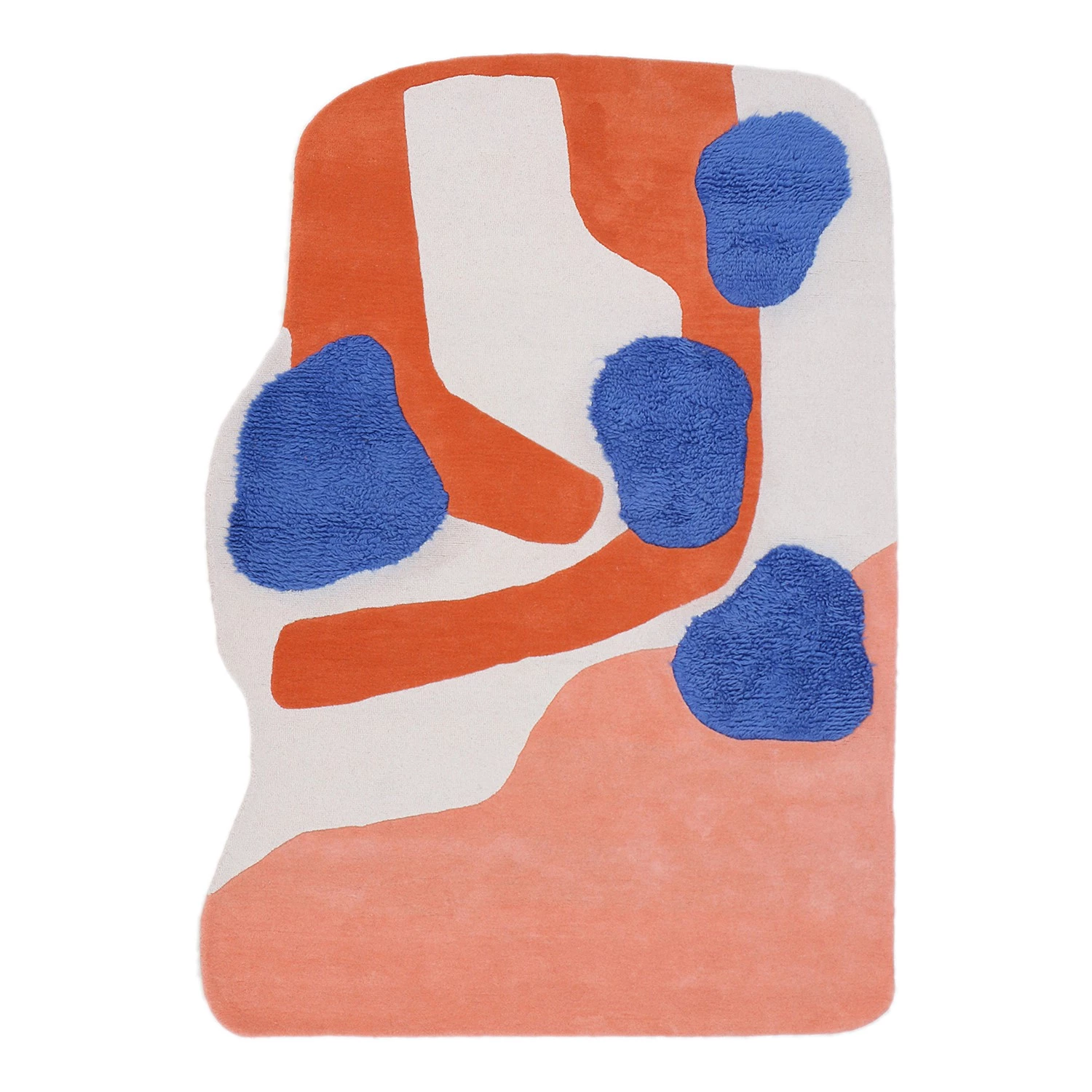 Tom Tailor Tapis Bings Cornflowers - Laine vierge - Bleu / Orange - 160 x 160 cm 3 Tom Tailor Tapis Bings Cornflowers - Laine vierge - Bleu / Orange - 160 x 160 cm