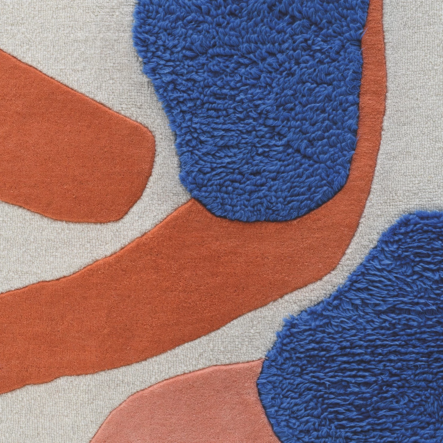 Tom Tailor Tapis Bings Cornflowers - Laine vierge - Bleu / Orange - 160 x 160 cm 8 Tom Tailor Tapis Bings Cornflowers - Laine vierge - Bleu / Orange - 160 x 160 cm – Image 6