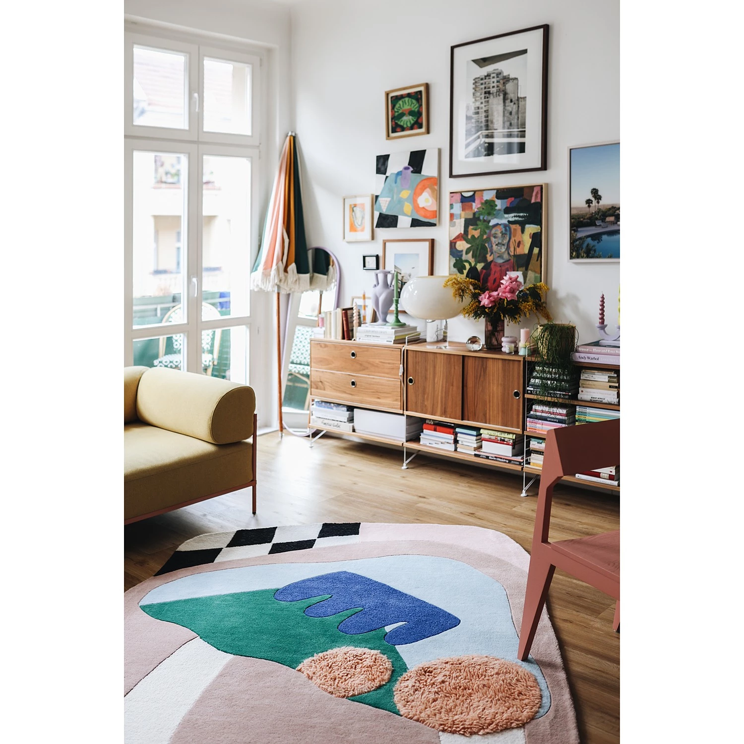 Tom Tailor Tapis Oranges & Combs - Laine vierge - Multicolore - 140 x 140 cm 4 Tom Tailor Tapis Oranges & Combs - Laine vierge - Multicolore - 140 x 140 cm – Image 2