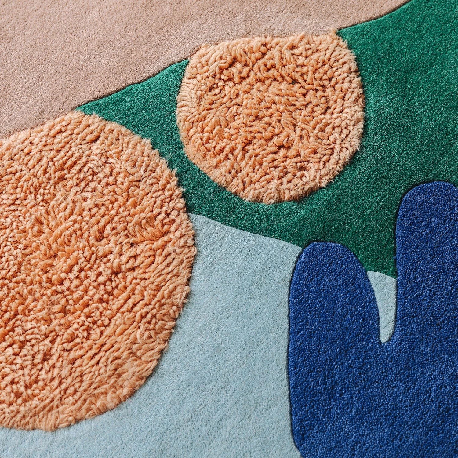 Tom Tailor Tapis Oranges & Combs - Laine vierge - Multicolore - 140 x 140 cm 6 Tom Tailor Tapis Oranges & Combs - Laine vierge - Multicolore - 140 x 140 cm – Image 4