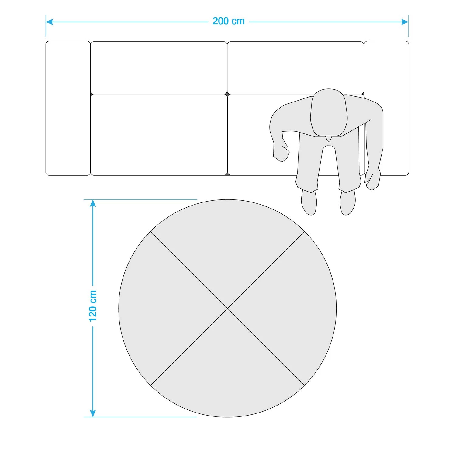 THEKO die markenteppiche Tapis à poils courts Gabiro Chic Round - Fibres synthétiques - Ø 120 cm 4 THEKO die markenteppiche Tapis à poils courts Gabiro Chic Round - Fibres synthétiques - Ø 120 cm – Image 2