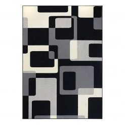 Hanse Home Tapis Retro - Gris / Noir - 80 x 150 cm