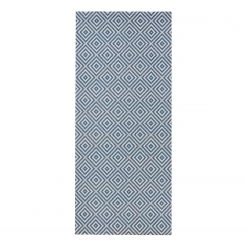 Northrugs Tapis intérieur/extérieur Karo - Fibre synthétique - Bleu ciel