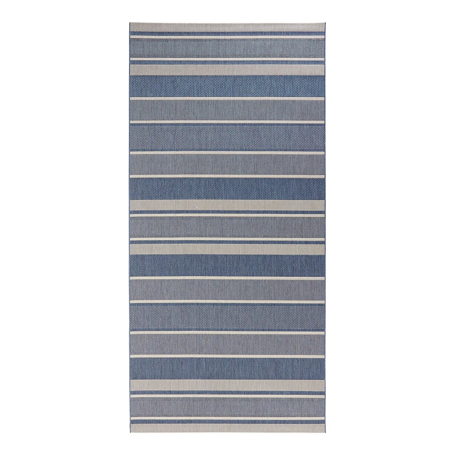 Northrugs Tapis intérieur/extérieur Strap - Fibre synthétique - Crème / Bleu marine 3 Northrugs Tapis intérieur/extérieur Strap - Fibre synthétique - Crème / Bleu marine