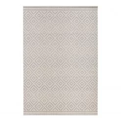 Northrugs Tapis intérieur/extérieur Raute - Blanc gris - 80 x 150 cm