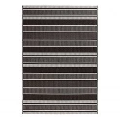 Northrugs Tapis intérieur/extérieur Strap - Noir / Gris - 200 x 290 cm
