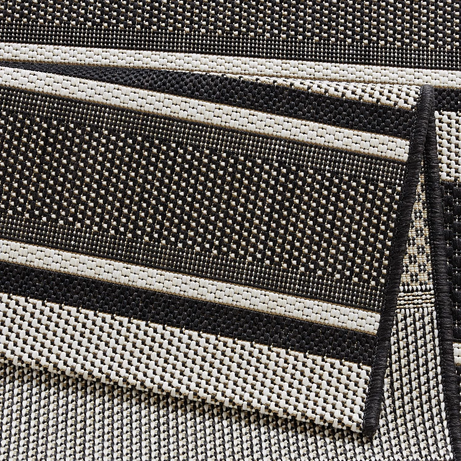 Northrugs Tapis intérieur/extérieur Strap - Noir / Gris - 200 x 290 cm 6 Northrugs Tapis intérieur/extérieur Strap - Noir / Gris - 200 x 290 cm – Image 4