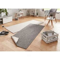Northrugs Tapis long intérieur/extérieur Mosta - Gris - 80 x 150 cm -Tapis Soldes Boutique in outdoorlaeufer mosta kunstfaser creme grau 80 x 150 cm 4913072
