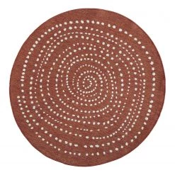 Northrugs Tapis intérieur/extérieur Bali - Rouge brique - Ø 200 cm