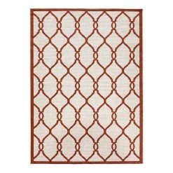 Northrugs Tapis intérieur/extérieur Rimini - Rouge brique - 200 x 290 cm
