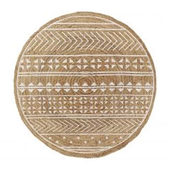 Ars manufacti Tapis en jute Cecily - Jute - Beige / Blanc