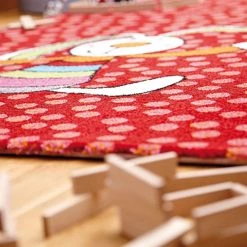 Sigikid Tapis pour enfant Rainbow Rabbit - 120 x 170 cm -Tapis Soldes Boutique kinderteppich rainbow rabbit rot 120 x 170 cm 3053229