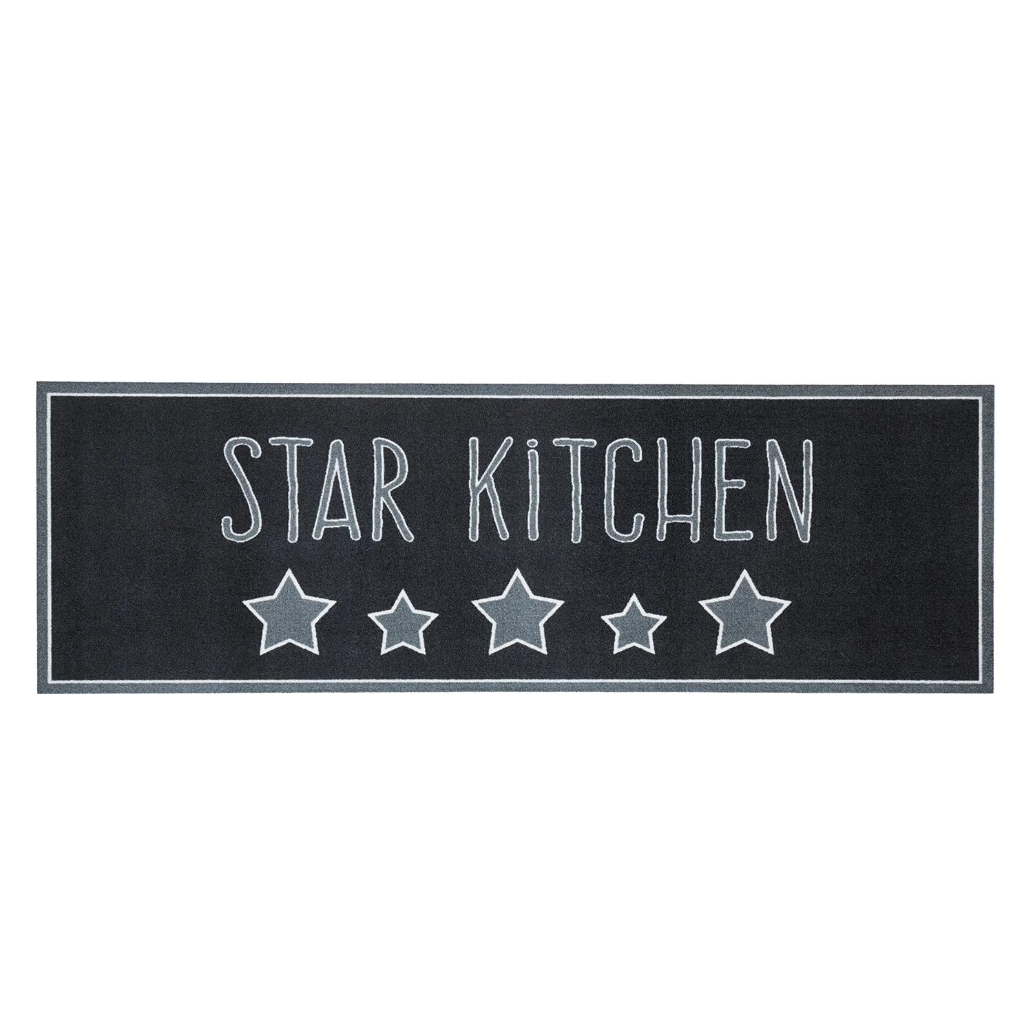 Zala Living Tapis de cuisine Star Kitchen - Fibres synthétiques - Gris / Noir 3 Zala Living Tapis de cuisine Star Kitchen - Fibres synthétiques - Gris / Noir