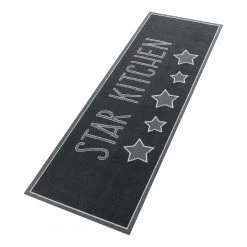 Zala Living Tapis de cuisine Star Kitchen - Fibres synthétiques - Gris / Noir 9 Zala Living Tapis de cuisine Star Kitchen - Fibres synthétiques - Gris / Noir -Tapis Soldes Boutique kuechenlaeufer star kitchen kunstfaser grau schwarz 4143080