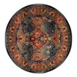 THEKO die markenteppiche Tapis à poils courts Gabiro Chic Round - Fibres synthétiques - Ø 120 cm