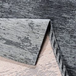 THEKO die markenteppiche Tapis à poils courts Kapstadt Cloud - Tissu mélangé - Anthracite - 155 x 230 cm -Tapis Soldes Boutique kurzflorteppich heritage cloud mischgewebe anthrazit 155 x 230 cm 5000360