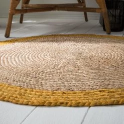 Top Square Tapis en jute Zaafarana - Jute - Beige / Jaune -Tapis Soldes Boutique kurzflorteppich zaafarana jute beige gelb 5172652