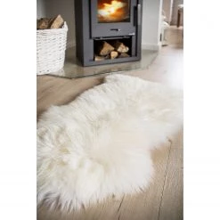 Top Square Peau de mouton I - Blanc -Tapis Soldes Boutique schaffell i weiss 4810432