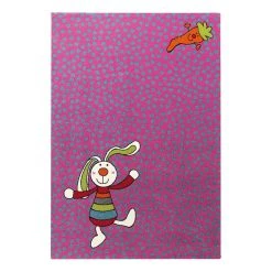 Sigikid Tapis pour enfant Rainbow Rabbit - Rose vif - 80 x 150 cm