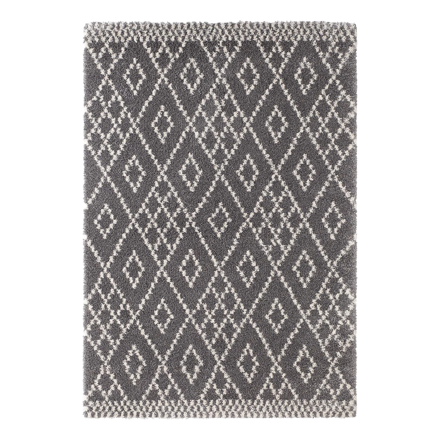 Mint Rugs Tapis épais Chess - Fibres synthétiques - Gris / Crème 3 Mint Rugs Tapis épais Chess - Fibres synthétiques - Gris / Crème
