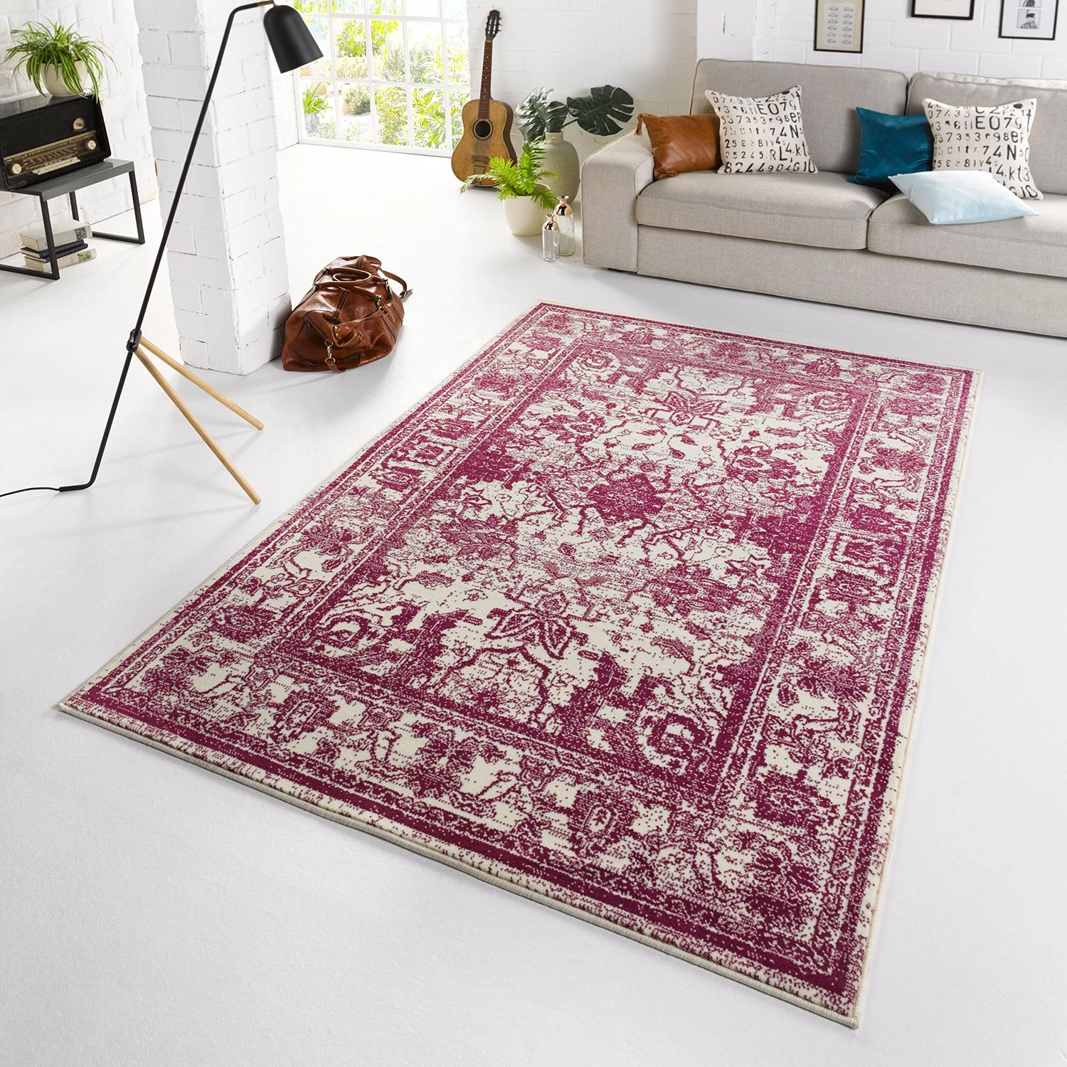 Zala Living Tapis Glorious - Aubergine / Blanc - 160 x 230 cm 4 Zala Living Tapis Glorious - Aubergine / Blanc - 160 x 230 cm – Image 2