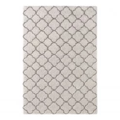 Mint Rugs Tapis épais Luna - Fibres synthétiques - Crème / Anthracite - 120 x 170 cm
