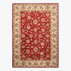 THEKO die markenteppiche Tapis Royal Ziegler - Laine / Rouge - 60 cm x 90 cm