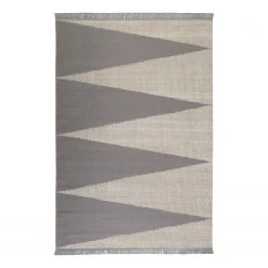 Carpets&co Tapis Smart Triangle (tissé à la main) - Gris / Crème - 160 x 230 cm