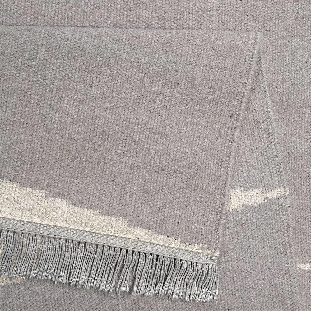 Carpets&co Tapis Smart Triangle (tissé à la main) - Gris / Crème - 160 x 230 cm 9 Carpets&co Tapis Smart Triangle (tissé à la main) - Gris / Crème - 160 x 230 cm – Image 7