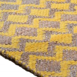 Tom Tailor Tapis Smooth Comfort II - Jute / Étoffe de coton - Jaune - 160 x 230 cm -Tapis Soldes Boutique teppich smooth comfort ii jute baumwollstoff gelb 160 x 230 cm 4568628