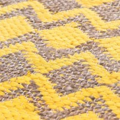 Tom Tailor Tapis Smooth Comfort II - Jute / Étoffe de coton - Jaune - 160 x 230 cm -Tapis Soldes Boutique teppich smooth comfort ii jute baumwollstoff gelb 160 x 230 cm 4568632