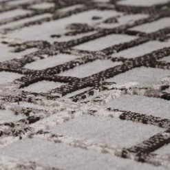 Esprit Home Tapis Velvet Grid - Taupe / Marron - 133 x 200 cm -Tapis Soldes Boutique teppich velvet grid kunstfaser taupe braun 80 x 150 cm 4360996