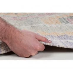 Tom Tailor Tapis Vintage Classic Kelim - Tissu mélangé - Lilas / Rose - 65 x 135 cm -Tapis Soldes Boutique teppich vintage classic kelim wolle 4560416