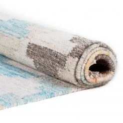 Tom Tailor Tapis Vintage Classic Kelim - Tissu mélangé - Turquoise / Marron - 140 x 200 cm -Tapis Soldes Boutique teppich vintage classic kelim wolle 4560500