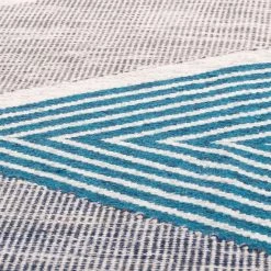 Tom Tailor Tapis Vintage Modern Kelim - Tissu mélangé - Turquoise / Blanc - 160 x 230 cm 12 Tom Tailor Tapis Vintage Modern Kelim - Tissu mélangé - Turquoise / Blanc - 160 x 230 cm -Tapis Soldes Boutique teppich vintage modern kelim wolle tuerkis weiss 4560372