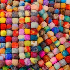 THEKO die markenteppiche Tapis en feutre Ballo - Feutre - Multicolore - 140 x 200 cm -Tapis Soldes Boutique wollteppich felty wolle multicolor 140 x 200 cm 5001280